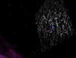 Class 2 shuttle approaches Borg cube