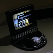 A black monitor in guest quarters