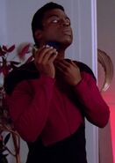 Geordi La Forge shaving