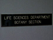 Botanisches Labor Türschild