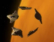 Nova Squadron performing a Kolvoord Starburst over Titan