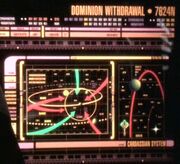 Dominion withdrawal, Cardassian system, tactical display