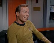 Kirk, amused