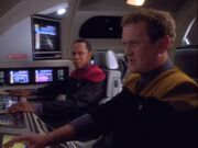 Sisko und O'Brien folgen dem Runabout