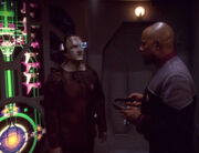 Garak and Sisko on Jem'Hadar attack ship