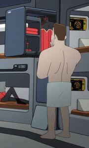 Hans Federov choosing a uniform