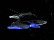 USS Prometheus bei Warp