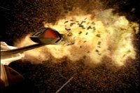 Zniszczenia gondoli U.S.S. Equinox przez U.S.S. Voyager