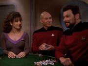 Jean-Luc Picard deals the cards