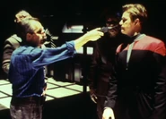 Shooting Faces.jpg (53 KB) Winrich Kolbe and Robert Duncan McNeill filming "Faces"