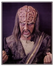 Mark Correy in Klingon makeup