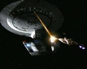 USS Odyssey firing phasers