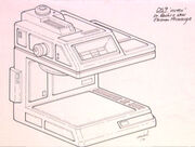 Electronic microscope sketch