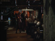 Janeway and da vinci inside the storage facility