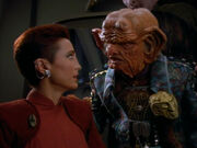 Kira Nerys and Zek