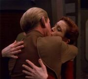 Odo and Kira's first kiss