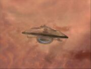 Voyager in the Demon planet's clouds