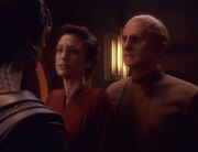 Kira and Odo welcome the Dominion