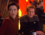 Kira Nerys and Miles O'Brien, 2373