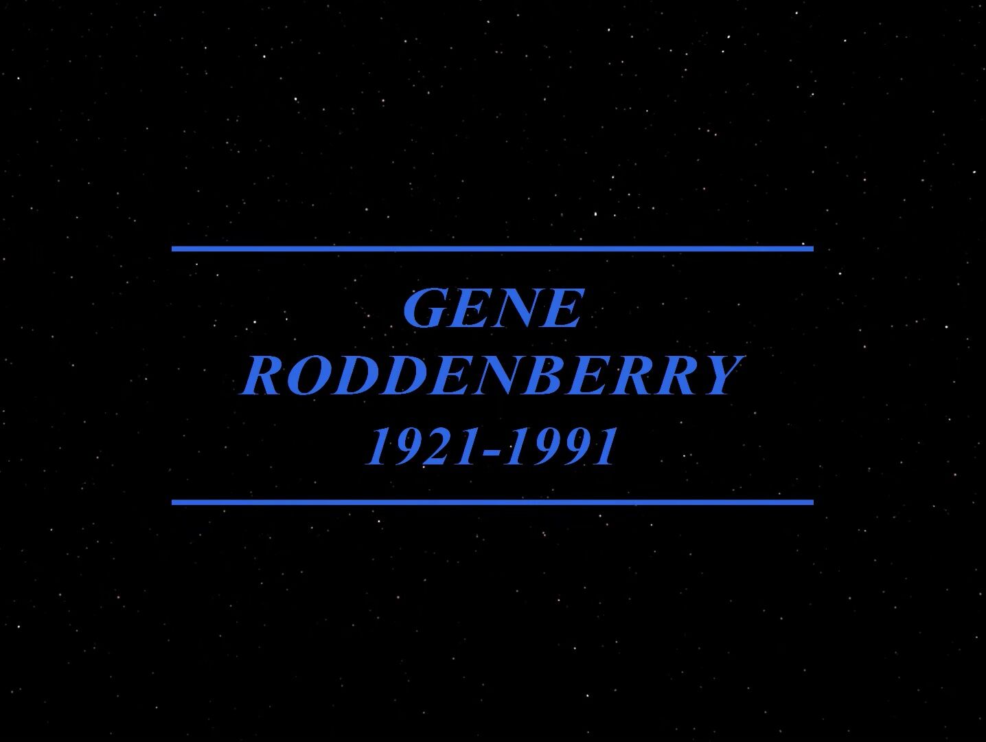Gene Roddenberry title card Unification part 1