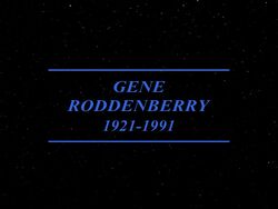 Gene Roddenberry title card Unification part 1