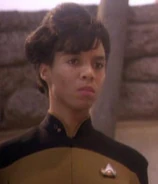Female security guard on Dorvan V.jpg (12 KB) Operations division officer TNG: "Masks", "Eye of the Beholder", "Journey's End" (uncredited)