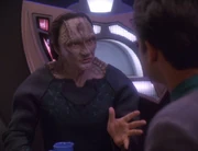 Garak explains the opportunity for espionage to Doctor Bashir