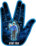 Spock in unique Vulcan salute packaging