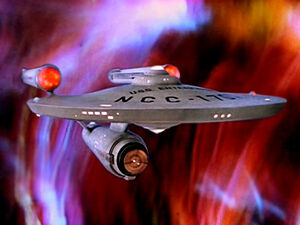 USS Enterprise (NCC-1701) at galactic barrier