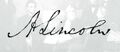 Signature A. Lincoln