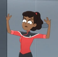 Mariner's sarcastic Vulcan salute.jpg (620 KB) Mariner giving a sarcastic Vulcan salute (LD: "Moist Vessel")