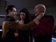 Troi and Data taken over by Ux-Mal criminals