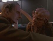 Odo and Quark discuss betting pool