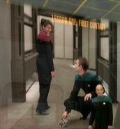 Human courtship, chance encounter.jpg (21 KB) (4) A man and woman meet during a "Chance Encounter"