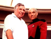 Gene Roddenberry und Patrick Stewart