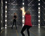 Captain Janeway and Seven of Nine play Velocity