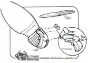 Shoe pen gun sketch