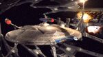 Die Enterprise greift die Station an.