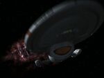 USS Voyager with navigational deflector offline