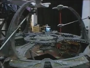 Deep Space 9 studio model with Galaxy-class and Galor-class camera test models