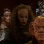 Klingon warrioress at funeral