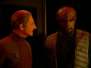 Odo confronts Worf