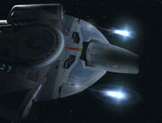 USS Defiant firing quantum torpedoes