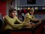 Chekov at navigation, Kyle at helm.jpg (267 KB) Pavel Chekov at the navigation console on the USS Enterprise