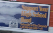 High school band sign