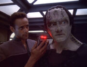 Bashir treating Garak