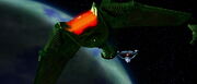 Klingon Bird-of-Prey chases USS Grissom