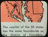 20-wieczna mapa przedstawiająca lokalizację Washington, DC