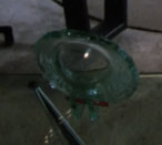 A glass sculpture at Starfleet Headquarters (TNG: "Conspiracy")