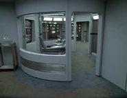 The view from inside the lab